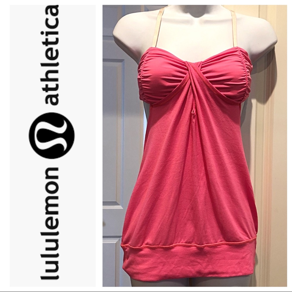 Lululemon pink tank with built-in bra